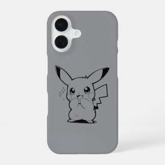 Süße elektrische Kreatur im Line-Art-Design iPhone 16 Hülle