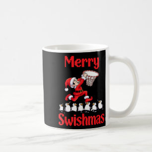 Süße-Elfen-Weihnachtsmann-Basketball-Pinguine-Illu Kaffeetasse