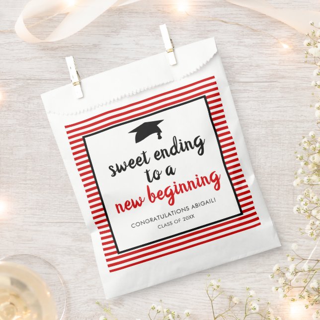 Süße Endung zu einem neuen Beginnenden Abschluss G Geschenktütchen (Ausgeschnitten)