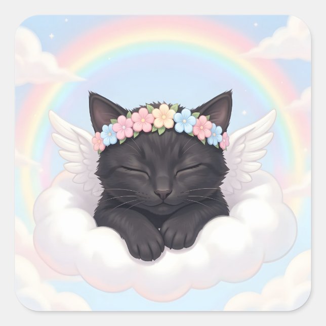 süße Engel Katzen Aufkleber (Vorderseite)