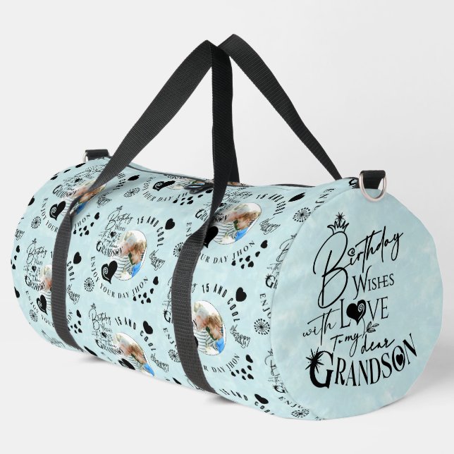 Süße Enkel-Foto-Geschenke Duffle Bag (Linke Ecke)