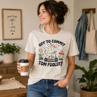 Süße Ente auf dem Weg, um Unsinn zu machen Tri-Blend Shirt