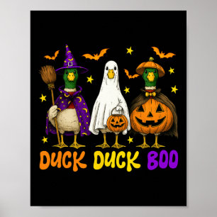 Süße Ente Ente Boo Lustige Gruselige Gans Hallowee Poster