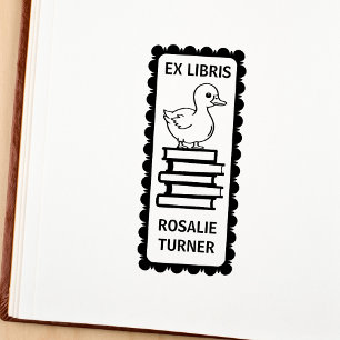 Süße Ente Ex Libris Buchzeichen Gummistempel