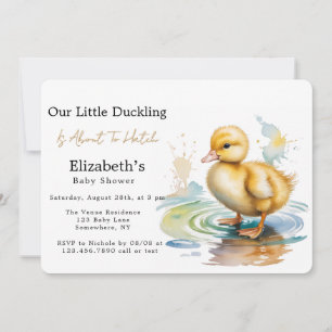 Süße Ente geschlechtsneutrale Babyparty Einladung