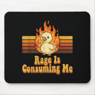 Süße Entenwut Erfasst Mich Lustige Retro-Ente Mousepad