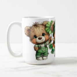 SÜSSE ENTZÜCKENDE IRLÄNDISCH ANGEZOGENE TEDDYBÄREN KAFFEETASSE