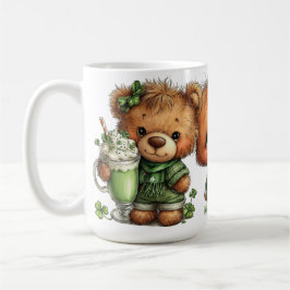 SÜSSE ENTZÜCKENDE IRLÄNDISCH ANGEZOGENE TEDDYBÄREN KAFFEETASSE
