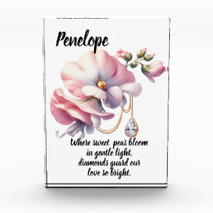 Süße Erbse & Diamant April-Verse Fotoblock