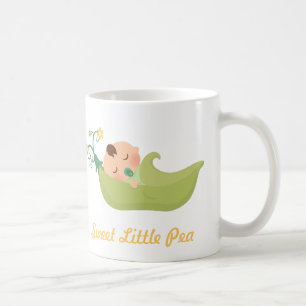 Süße Erbse in einem Hülsen-niedlichen Baby-Jung Kaffeetasse