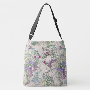 Süße Erbselathyrus-Wildblume-Blumen-Taschen-Tasc Tragetaschen Mit Langen Trägern
