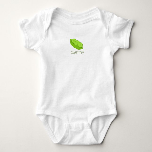 Süße Erbsen-Baby-Bodysuit Baby Strampler (Vorderseite)