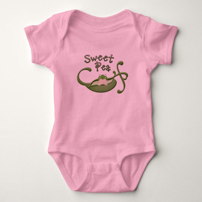 Süße Erbsen-Ballettröckchen-Bodysuit Baby Strampler (Vorderseite)