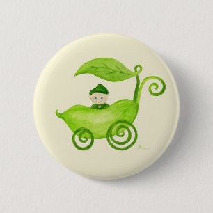 Süße Erbsen-Jungenknopf Button