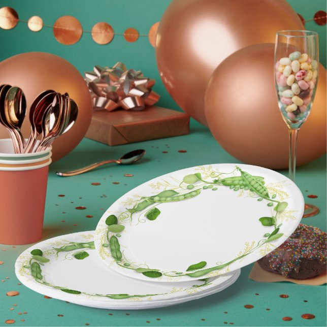 Süße Erbsen-Papierplatte Pappteller (Multi)