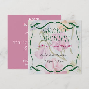 SÜSSE ERBSEN WATERCOLOR BLUME ERÖFFNUNGSEINLADUNG EINLADUNG