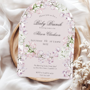 Süße Erbsenblume Baby-Brunch elegante Lavendelblüt Einladung