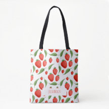Süße Erdbeer-Muster-Eco-Tasche