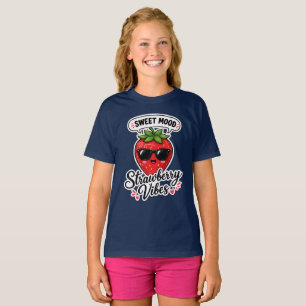 Süße Erdbeer Vibes Mädchen T-Shirt