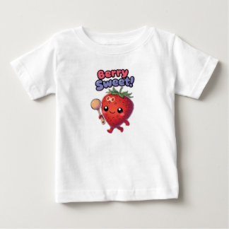 Süße Erdbeere mit Maraca und 'Berry Sweet' Baby T-shirt