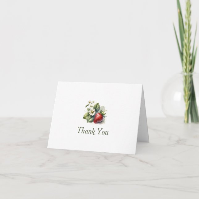 Süße Erdbeere und Blume, Danke (Vorderseite)