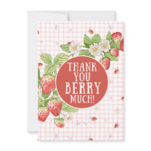 Süße Erdbeeren-Dankeschön-Karte