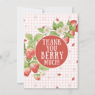 Süße Erdbeeren-Dankeschön-Karte Mitteilungskarte