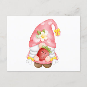Süße Erdbeeren-Frucht-Gnome  Postkarte