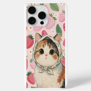 Süße Erdbeeren-Katzen-Handyhülle Kawaii Kätzchen Case-Mate iPhone Hülle