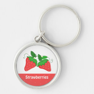 Süße Erdbeeren Schlüsselanhänger