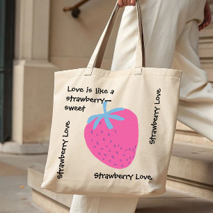 Süße Erdbeerenliebe – Valentinstag-Tragetasche Tragetasche