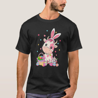Süße Erdbeerkuh mit Hasenohren Ostereier B T-Shirt