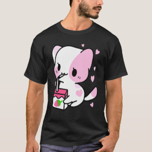 Süße Erdbeermilch Chibi Katze Nexo Geschenk T-Shirt