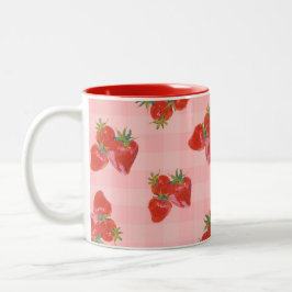 Süße Erdbeertasse 🍓 Zweifarbige Tasse