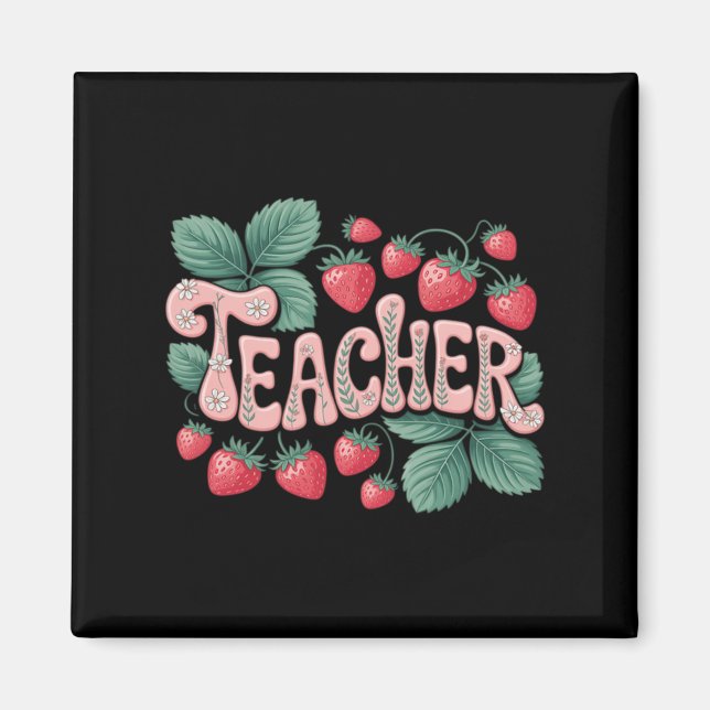 Süße Erdbehr-Lehrerin Magnet (Vorne)