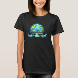 Süße Erde-Tag-Schildkröte Rette den Planeten 22. A T-Shirt