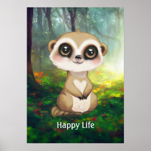 Süße Erdmännchen Poster