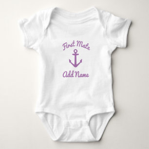 Süße erste Matrosen rosa Anker Baby Bodysuit Strampler