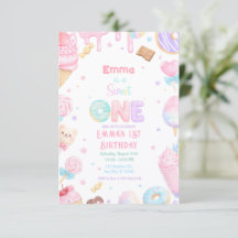 Süße erste Pastell-Süßigkeiten zum 1. Geburtstag