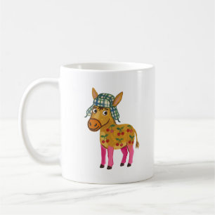 Süße Esel-Karo-Trappermütze-Mug Kaffeetasse