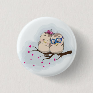 Süße Eule als Geschenk für Jungen Mädchen Button