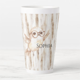 Süße Eule mit Brille  Milchtasse