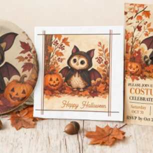 Süße Eulen-Fledermaus-Kostüm Halloween-Party Servi Serviette