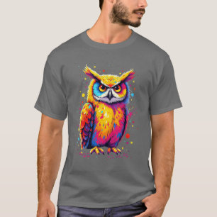 Süße Eulen-Kunst Eule Nachtvogel-Vogel-Liebhaber F T-Shirt
