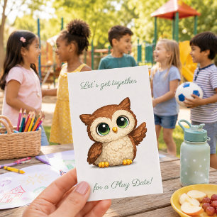 Süße Eulen-Spielplatz-Termin-Karte Telefonnummerkarte