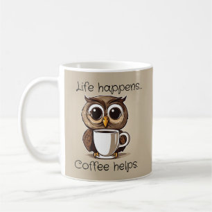 Süße Eulen-Tasse für lustige Momente im Leben Kaffeetasse