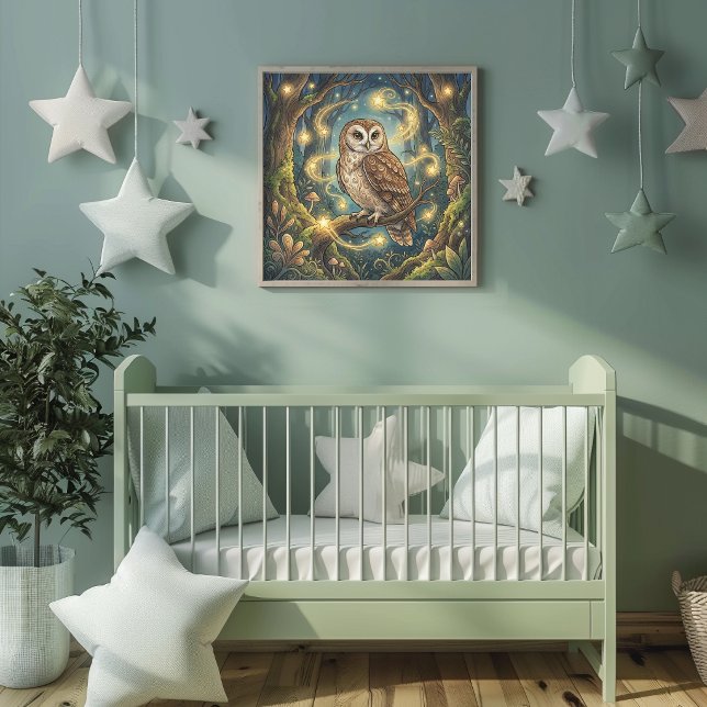 Süße Eulen-Waldtiere-Nursery-Poster Poster (Von Creator hochgeladen)