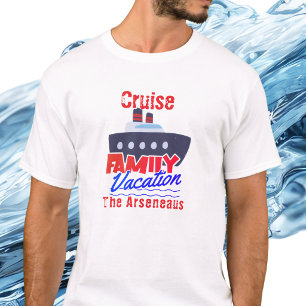 Süße Familien-Kreuzfahrt Urlaub Blau & Rot Persona T-Shirt