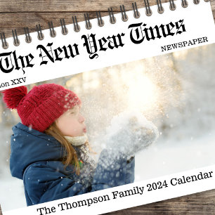 Süße Familienfoto-Vorlage Zeitung Kalender
