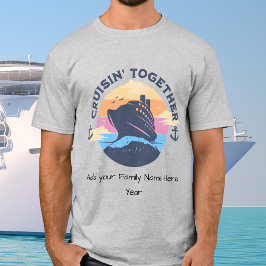 Süße Familienurlaub-Kreuzfahrt Grau Personalisiere T-Shirt